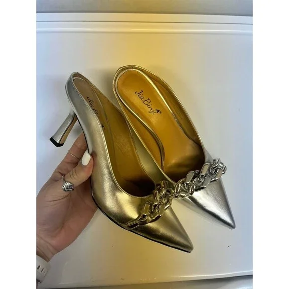 JiaBinji Women High Heels Sandals Mules Rhinestone Strap 2.5 inc 並行輸入品 NEW JIABINJI Womens Black Faux Suede Pumps High Heels Size 7 Slip